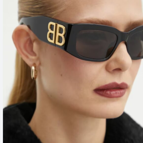 NEW BALENCIAGA BB0360S 002 SUNGLASSES UNISEX TORTOISE RECTANGULAR BALENCIAGA - Picture 4 of 14